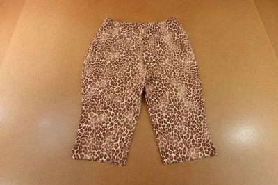 Women with Control Medium Petite Tummy Control Brown Leopard Pedal Pusher NWT - Image 1 of 4