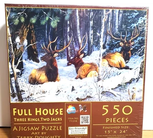 Terry Doughty Nuovo Puzzle in Scatola Sigillata CASA COMPLETA TRE RE DUE JACK 550 pz - Foto 1 di 4