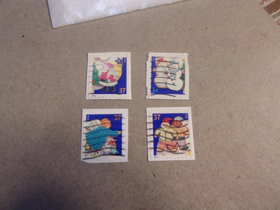 USA Used, 2005, 37 Cent Christmas Cookies,(Small Size) (Set of 4).Scott #3957-60 - Image 1 of 1