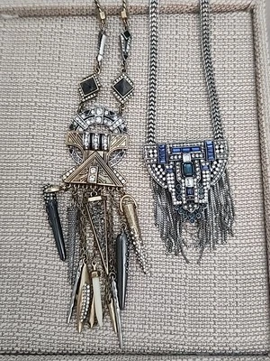 Chloe & Isabel Blue Multicolor Art Deco Style Rhinestone Necklace  Two  - Image 1 of 4