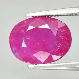 π 2.36ct 9.5x7.2mm Oval Natural Purplish Red Ruby - Unheated Pakistan Gemstone - Picture 1 of 4