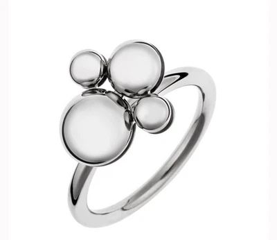 Anillo giratorio de plata colgante líquido CALVIN KLEIN NUEVO CON ETIQUETAS talla 8 precio de venta sugerido por el fabricante 110 USD Foto 1 de 4