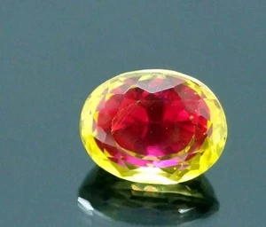 Zaffiro Pitambari naturale 10,36 CT bicolore ovale pietra preziosa sfusa certificata - Foto 1 di 5
