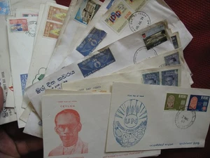 Lot of 23 CEYLON vintage Stamp Covers FDC Collection Sri Lanka - Picture 1 of 24