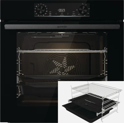 Gorenje Einbaubackofen Backofen BOS6737E13BG Schwarz 77l A AirFry Dampf - Bild 1 von 4