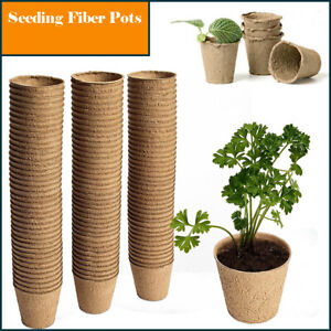 Grow It Biodegradable FIBRE POT 6cm Round Plant Seed Seedling Pots 96/288-Pack