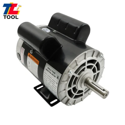 5HP 56HZ SPL Air Compressor Motor 3450 RPM Single Phase Electric Motor 230V 7/8" - Image 1 of 4