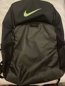 Nike Women's Brasilia X-large Backpack Black with Neon Swoosh