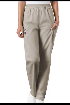 Cherokee Workwear NaturalRise Tapered Pull-On Cargo Pant Petite 4200P KAKW Khaki - Image 1 of 3