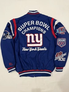 NWOT G-III Apparel New York Giants Super Bowl Jacket Varsity Bomber Mens Size S - Picture 1 of 23