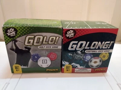 Zobmondo Go Long Football (New) & GOLO! Golf (Used) Sports Dice Games - Complete - Image 1 of 4