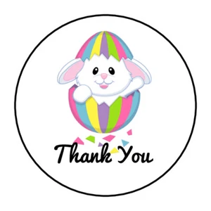 Easter Thank You Stickers, labels, tags, Easter bunny, egg - Picture 1 of 1