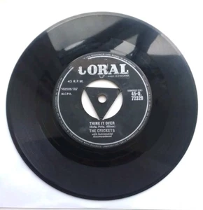The Crickets Think It Over / Fools Paradise Coral 7" 45-Q 72329- UK - Picture 1 of 3