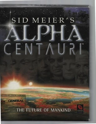 Sid Meier's ALPHA CENTAURI (PC game) 1998 Original Big Box - Image 1 of 4