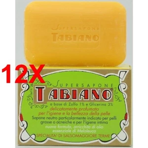 12 X Tabiano Saponetta Neutro A Base Di Zolfo E Glicerina 125 Grammi - Speciali - Imagen 1 de 1