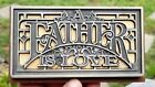 5.25" FATHERS DAY PLAQUE 1981 "A Father Is Love" Stands or Wall Hang Wood/Metal