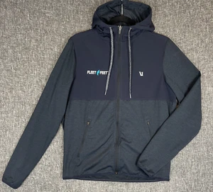 Vuori Sunday Element Jacket Mens Small Ink Heather Hooded Performance Full Zip - Picture 1 of 16