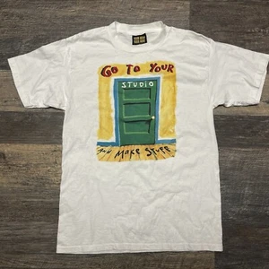 Vintage Go to Your Studio Herren L T-Shirt Fred Babb 90s Your Head Goes Here Tag - Bild 1 von 9