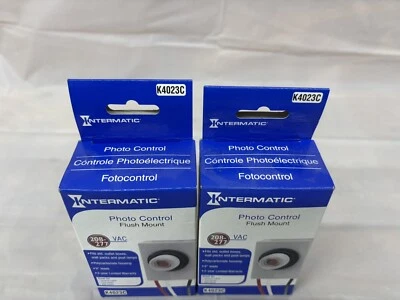 LOT OF 2 NEW INTERMATIC FLUSH MOUNT THERMAL PHOTO CONTROL 208-277 VAC 4023C - Image 1 of 2