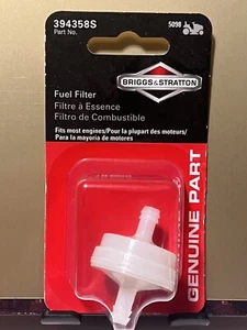NEW REPLACEMENT BRIGGS & STRATTON FUEL FILTER 394358 394358S 298090 75 MICRON - Picture 1 of 2