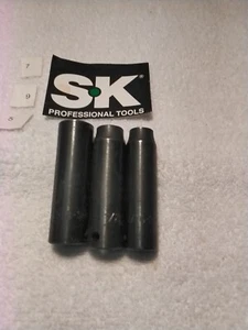 S-K 3pc 1/2" DRIVE DEEP IMPACT SOCKET SET SAE 6PT USA ๐บ๐ธ - Picture 1 of 4