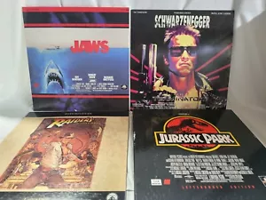 Laser Disc Lot of 4 Huge Hollywood Titles. VG++ Jaws, The Terminator, plus - Picture 1 of 2