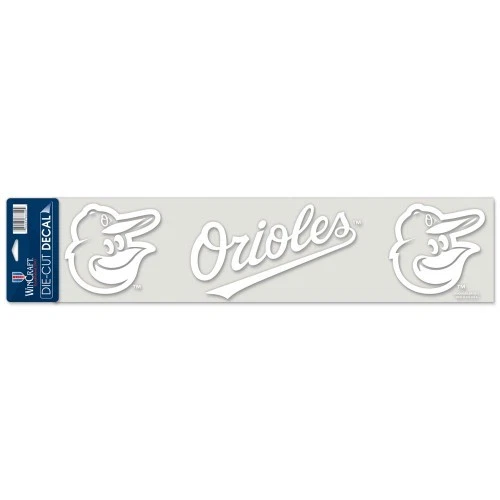 Baltimore Orioles 4 x 16 Inch Die Cut Window Decal - Image 1 of 1