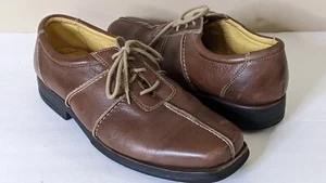 Zapatos informales cómodos Sandro Moscoloni de cuero marrón con cordones para hombre 9,5D - Imagen 1 de 7