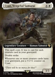 1x - Cyan, Vengeful Samurai - Extended Art #132 - CMR: FINAL FANTASY - NM MTG - Picture 1 of 1