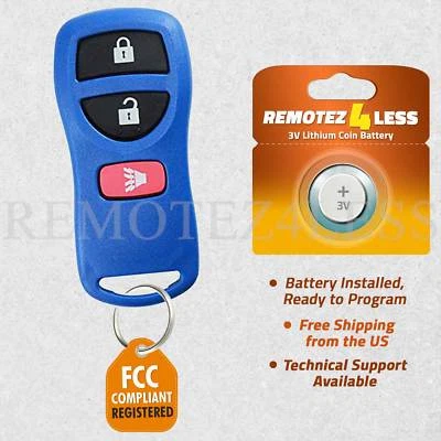 Remote for 2008 2009 2010 2011 2012 2013 2014 2015 2016 Nissan Frontier Blue - Image 1 of 4