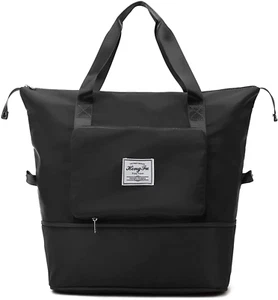 Large Capacity Folding Travel Bag, Foldable Travel Duffel Bag, Dry and Wet Separ - Picture 1 of 12