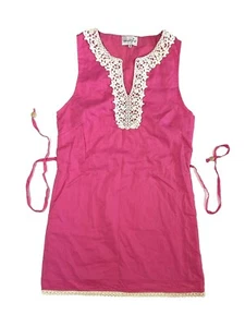 Mud Pie Bag Lady M Pink Sleeveless Dress With Lace Detail - Picture 1 of 7