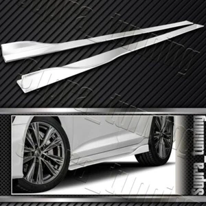 Painted White 86" x 4" Universal Side Skirt Extension Rocker Splitters Lip 6pcs - Foto 1 di 4