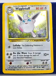 Pokemon Unlimited Jungle Wigglytuff 16/64 MP Holographic WOTC Free Ship! - Picture 1 of 4