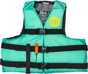 Fly Racing 221-30412XS Nylon Flotation Vest XS Seafoam Green/Yellow - Picture 1 of 1