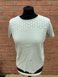 Womens Maine New England Uk 12 Green Short Sleeve Casual Cotton T-shirt - Picture 1 of 9