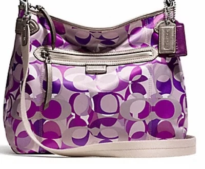 Bolso Bandolera Coach Signature Lila Lona y Cuero B000449 Foto 1 de 4