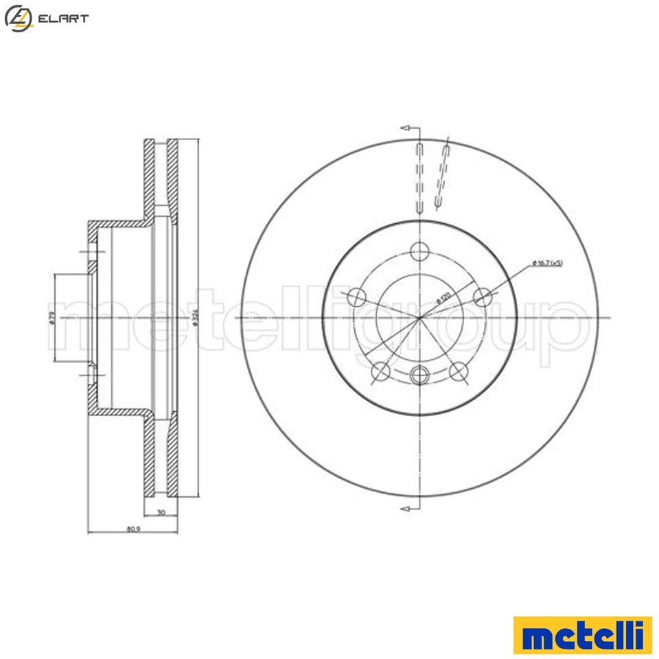 2x BRAKE DISC 23-1068C FOR BMW 7/E65/E66 M57D30 M54B30 N52B30BF/A 3.0L 6cyl 4.0L - Image 1 of 4