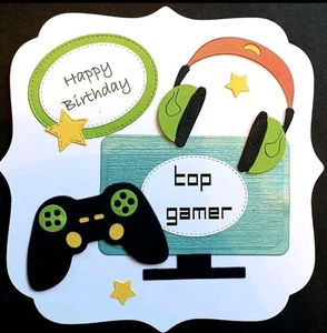 Metal Cutting Dies Game Controller Gamer Gaming LARGE Headphones Card Making Die - Picture 1 of 5