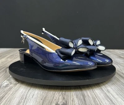 Zapatos de vestir J. Renee Taney azul marino charol grosgrain moño para mujer talla 9 nuevos Foto 1 de 4