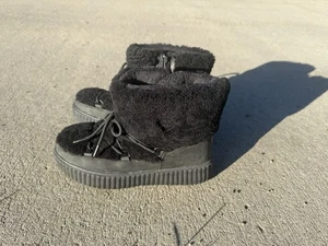 Pajar Shearling-Trimmed & Faux Fur-Lined Nubuck Winter Boots Size 8 - Picture 1 of 8