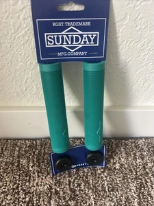 Sunday Cornerstone Grips - BMX Bike Grips Billiard Green 155mm Odyssey Shadow - Picture 1 of 6