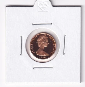 NEW ZEALAND PROOF: 1980 1 CENT COIN IN 2X2 HOLDER #5852 - Bild 1 von 2