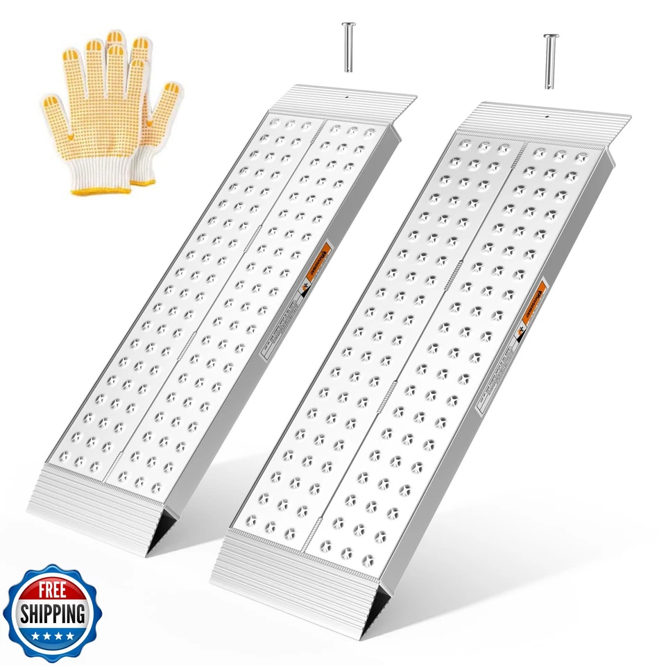 Rampa de galpão de alumínio KOLOTOOL 39"L X 12"W rampas de carga 3000 libras capacidade luz - Imagem 1 de 4