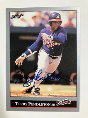 Terry Pendleton Braves Autografiado 1992 Hoja #245 Casi Nuevo/Como Nuevo Foto 1 de 2