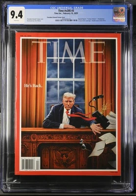 ⭐️Time Magazine Donald Trump He's Back 2025 Inauguration CGC 9.4🔥 - Image 1 of 4