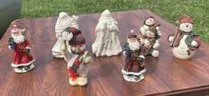 SNOWMAN SANTA CLAUS FIGURES LOT - Picture 1 of 8