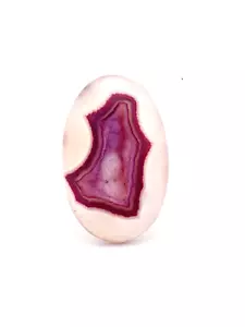 Cabochon Agata Geode Druzy Onice Rosso/Bianco Naturale - 98,90 ct - Foto 1 di 1