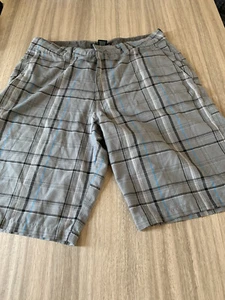 O'Neill Shorts Herren 34 Chino kariert Taschen Gürtelschlaufen Strand Outdoor grau - Bild 1 von 12