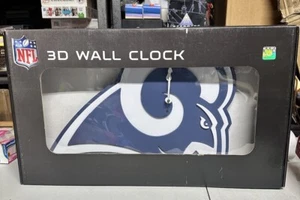 2018 Fanatics | NFL Los Angeles Rams 3-D Foam Wall Clock Home Office decor 20”w - Picture 1 of 4